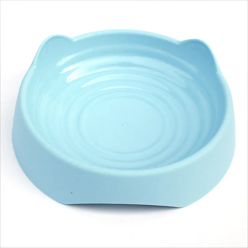 Blue ceramic dog slow feeder bowl with a 4-cup puzzle maze design for small or large breeds