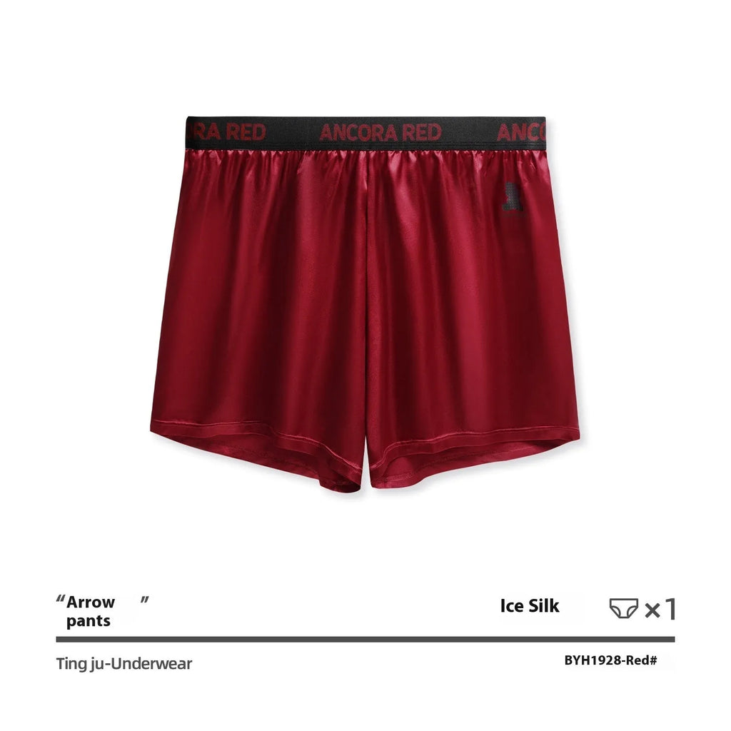 Men's solid colour boxer briefs in polyester knit fabric showing mid waist design and colour options