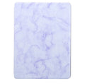 Tri-fold marbling design iPad case with pen slot in multiple colour options showing plane housing position