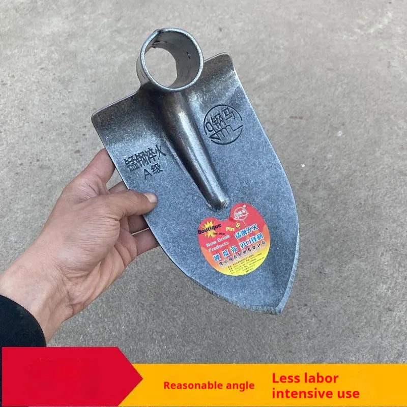 Agricultural pointed hoe tool with flat design and steel construction for weeding and ploughing