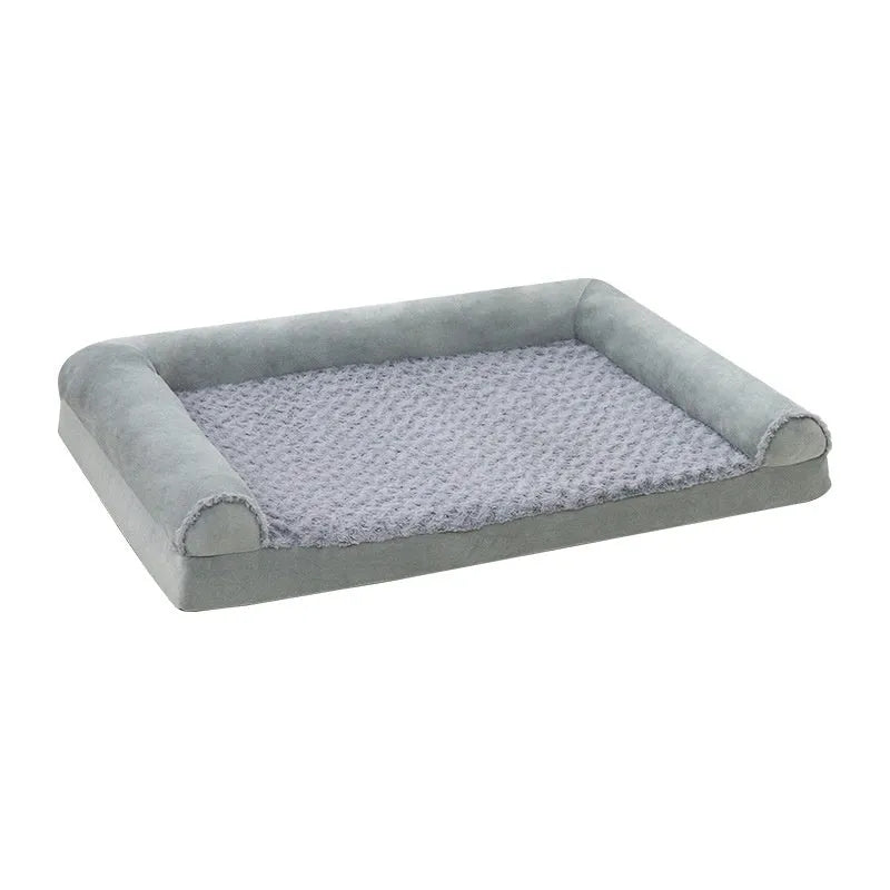 Portable foldable cloth dog kennel for medium large dogs in light grey and dark grey, shown in L XL 2XL sizes.