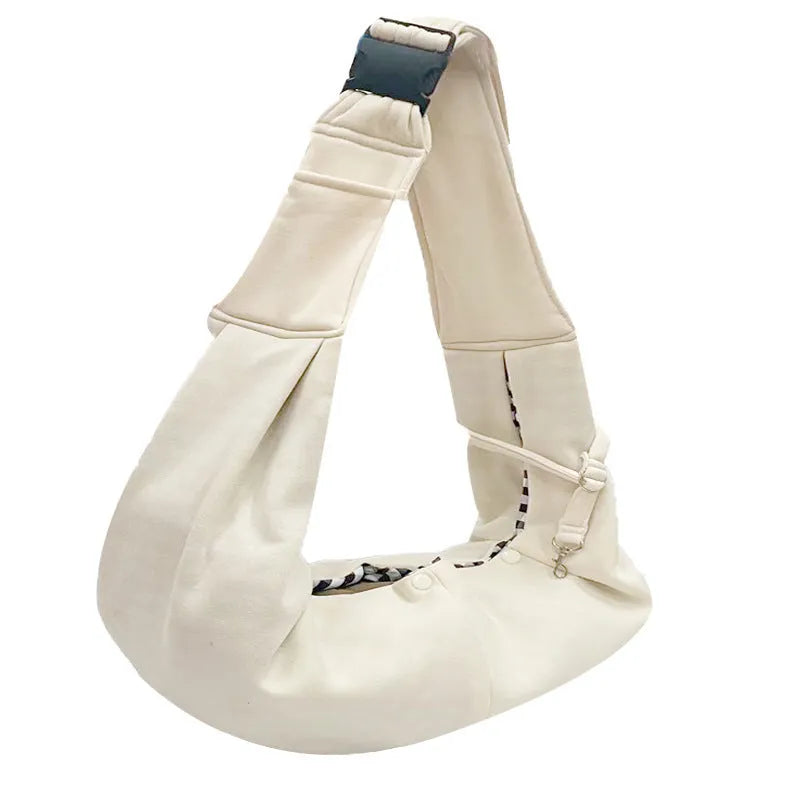 Soft polyester dog carrier bag with adjustable shoulder strap for pets under 7.5kg