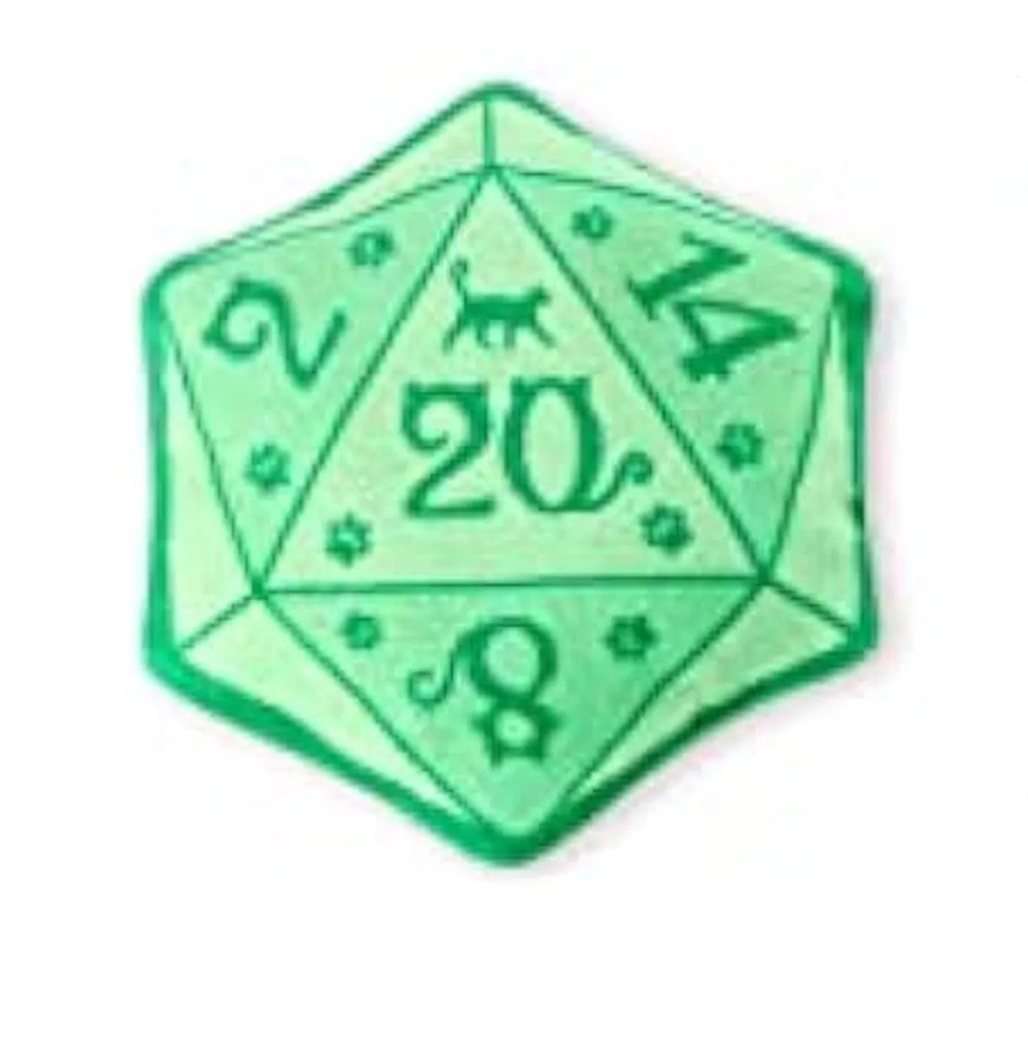 Soft plush DND dice cat toy with organic catnip filling in multiple colour options