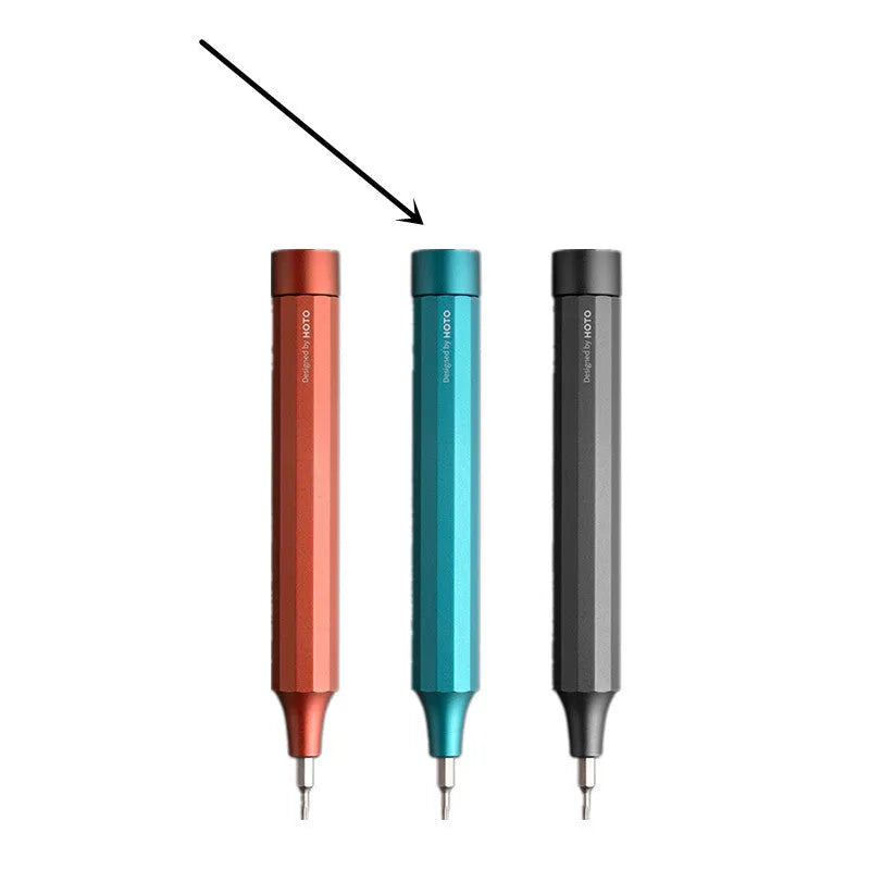 Green 24-in-1 precision screwdriver set with magnetic bit storage and multifaceted handle for electronics repair