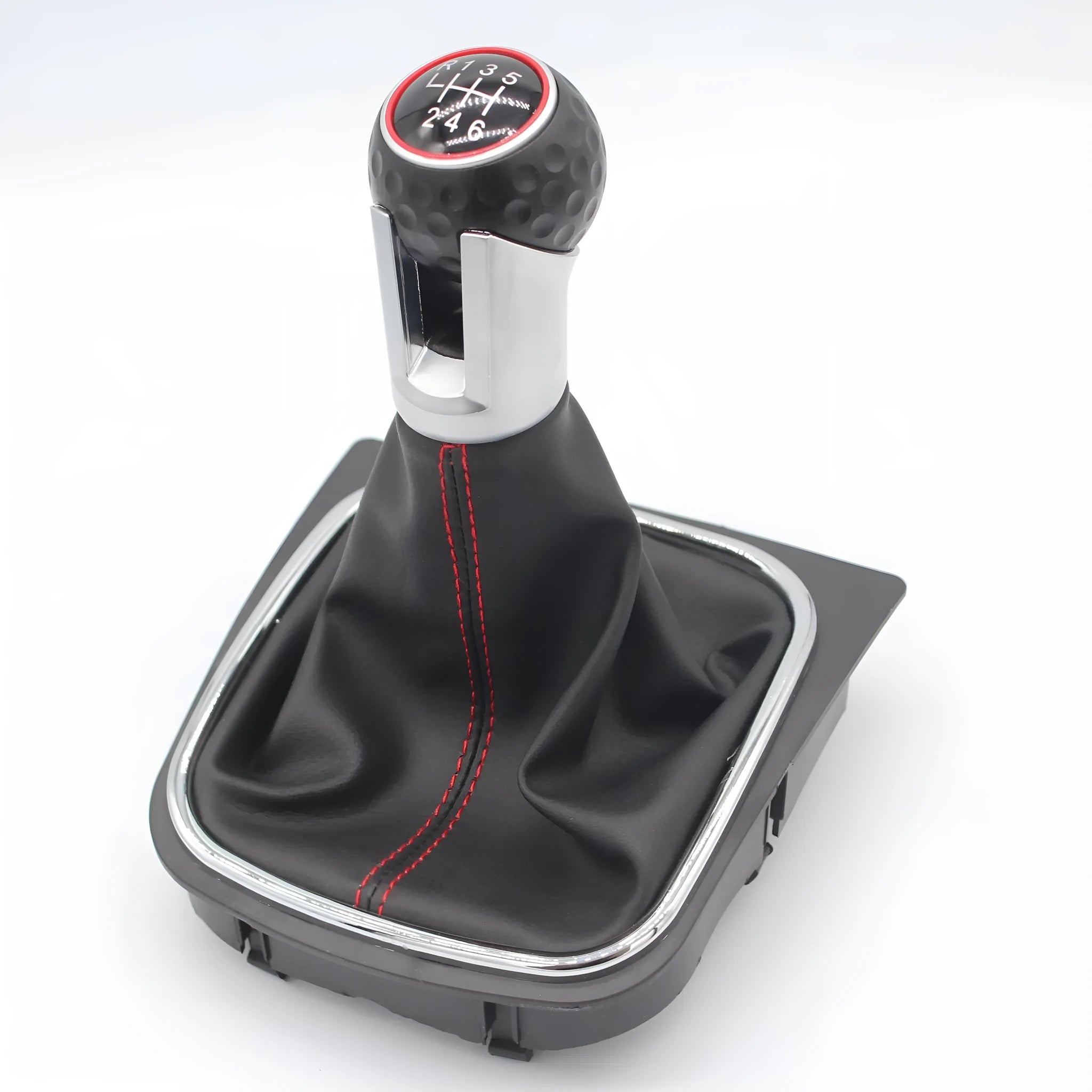 Leather gear shift lever handball and dust boot for Volkswagen Golf models.