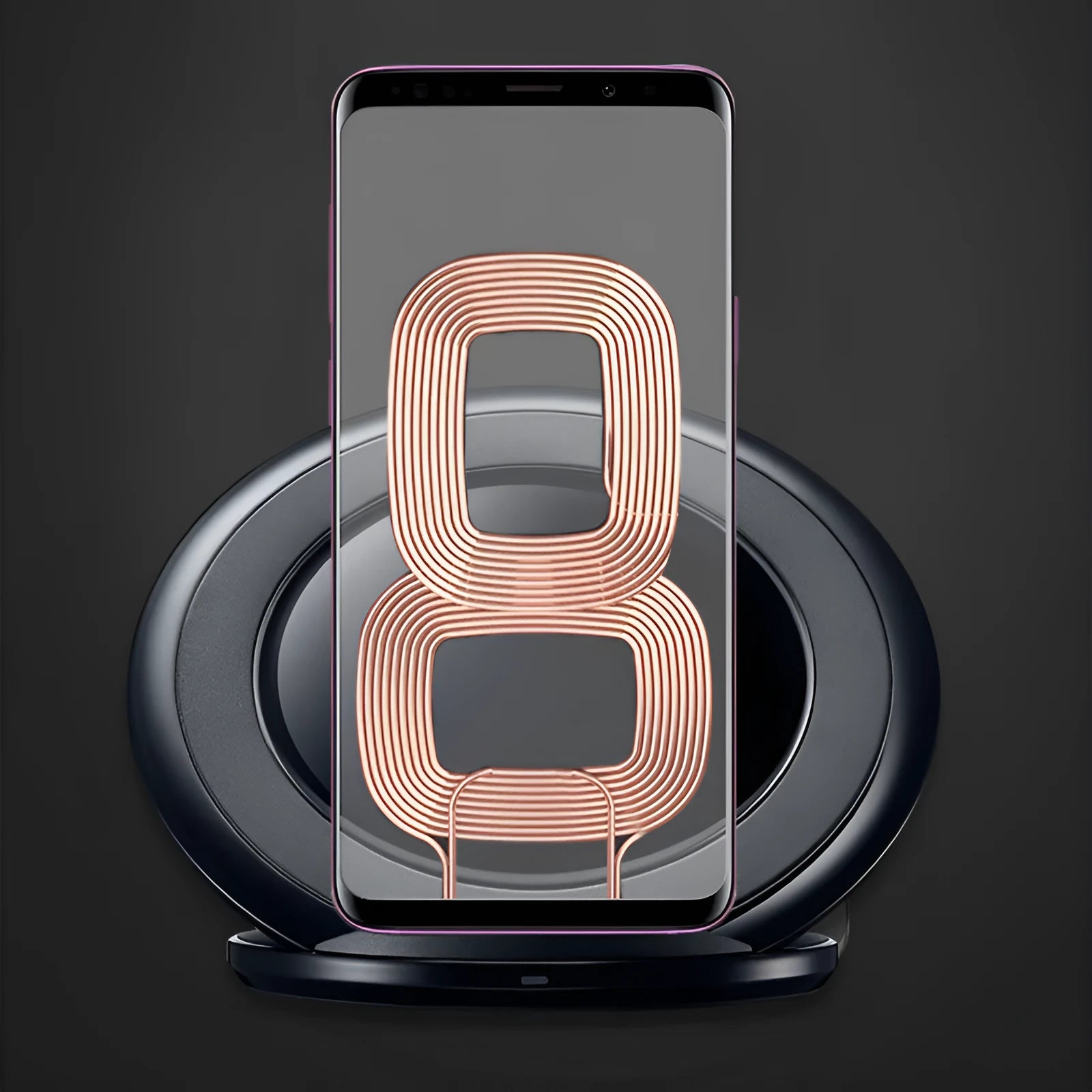 S7 model Qi wireless fast charging pad for Samsung Galaxy Note Edge in black or white.