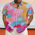 Hawaiian style cardigan with 3D printing and stand collar in loose fit for youth leisure wear