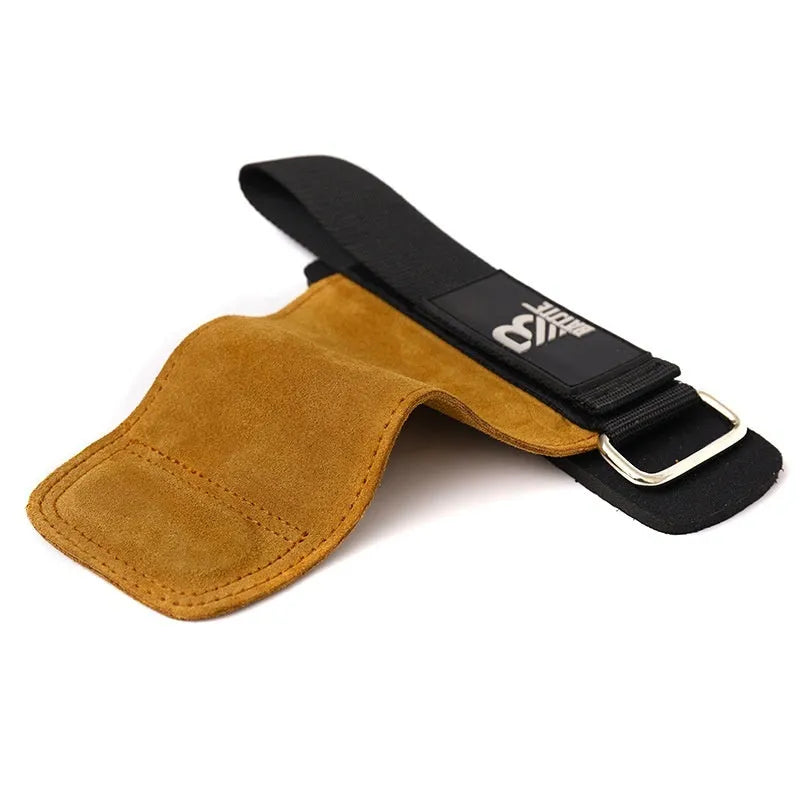 Brown fitness wrist protectors for pull-up bars and horizontal push exercises