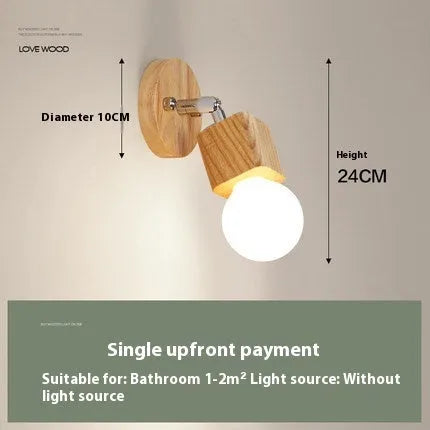 Single-headed 24cm wide LED mirror cabinet wall lamp mounted on a wall