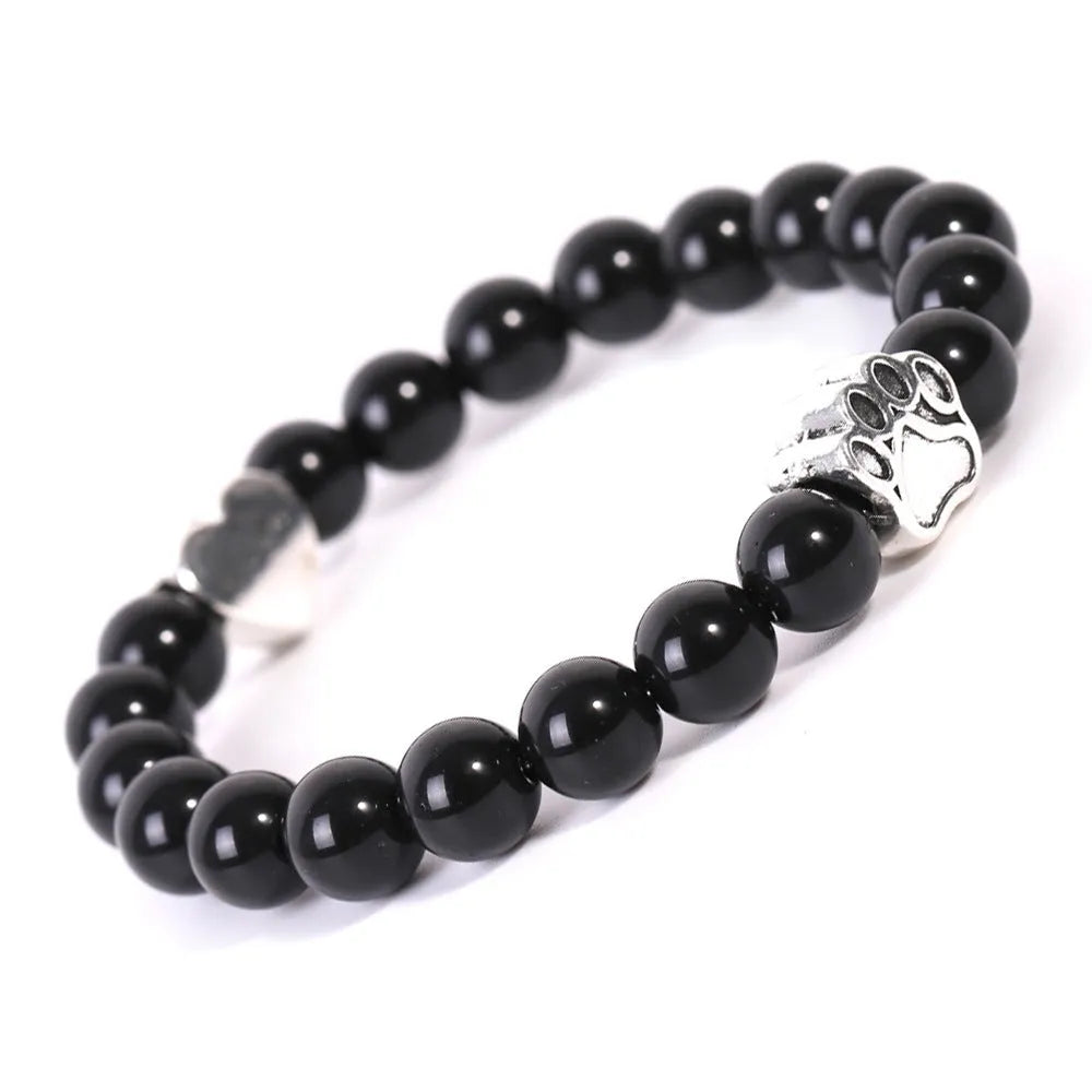 Tigereye Indian Agate stone beaded bracelet with geometric round shape and multiple style options