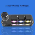 Black and white RGB backlit mini keyboard for copy paste commands with USB cable