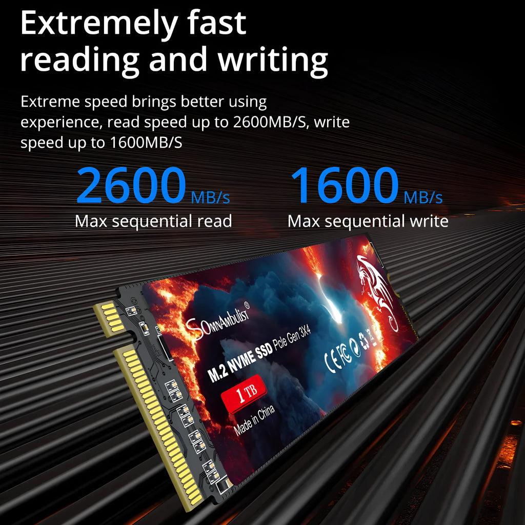 M.2 solid state drive for desktop computers with PCIe 3.0 interface