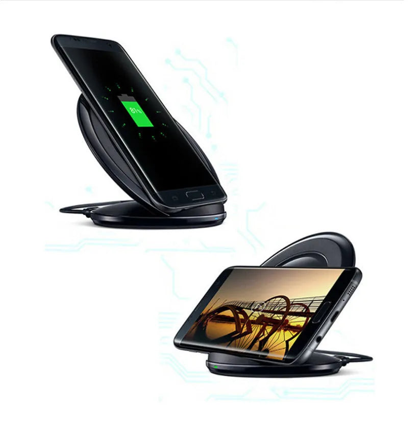 S7 model Qi wireless fast charging pad for Samsung Galaxy Note Edge in black or white.