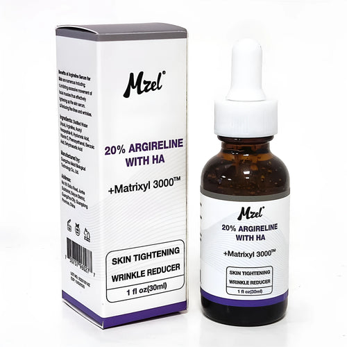 30ml bottle of six-peptide firming and hydrating anti-wrinkle facial serum.
