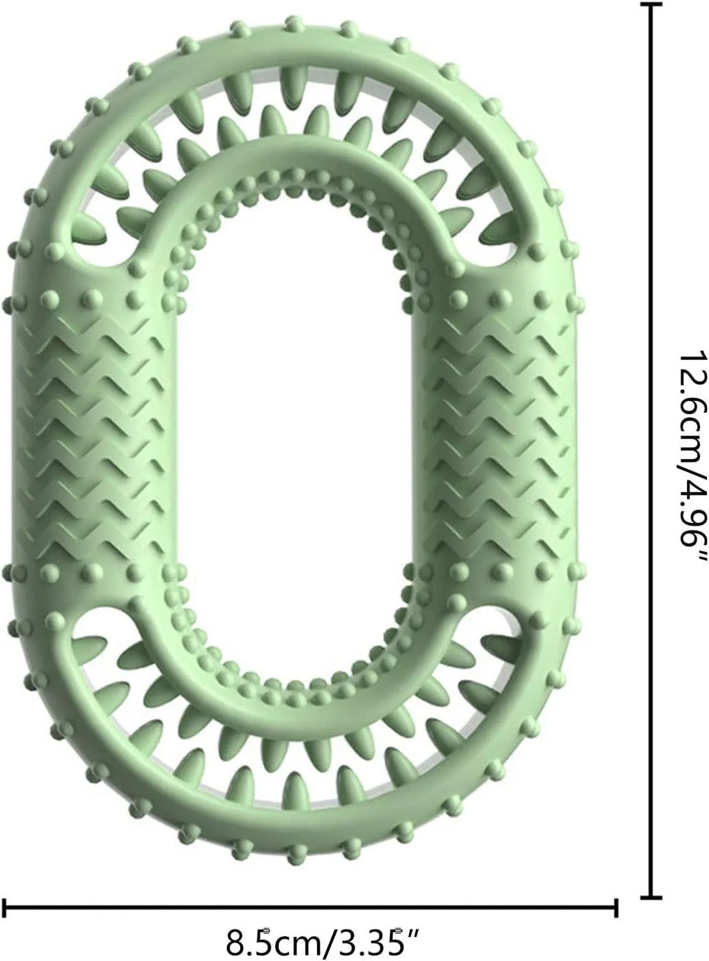 Blue O-ring shaped dog chewing toy for aggressive chewers and dental health