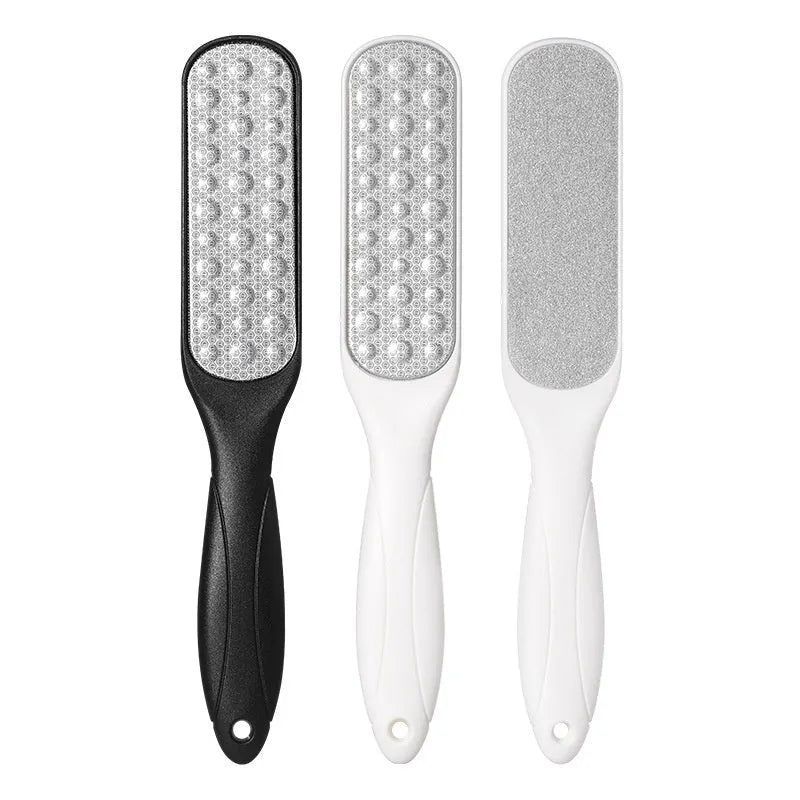 Stainless steel foot grinder with double-sided sandpaper file surface for foot repair