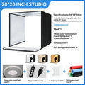 50cm studio light box with metal frame and USB LED lighting for product photography
