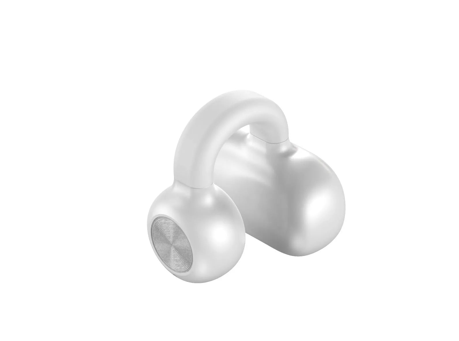 Black wireless Bluetooth clip-on bone conduction earphones with charging cable
