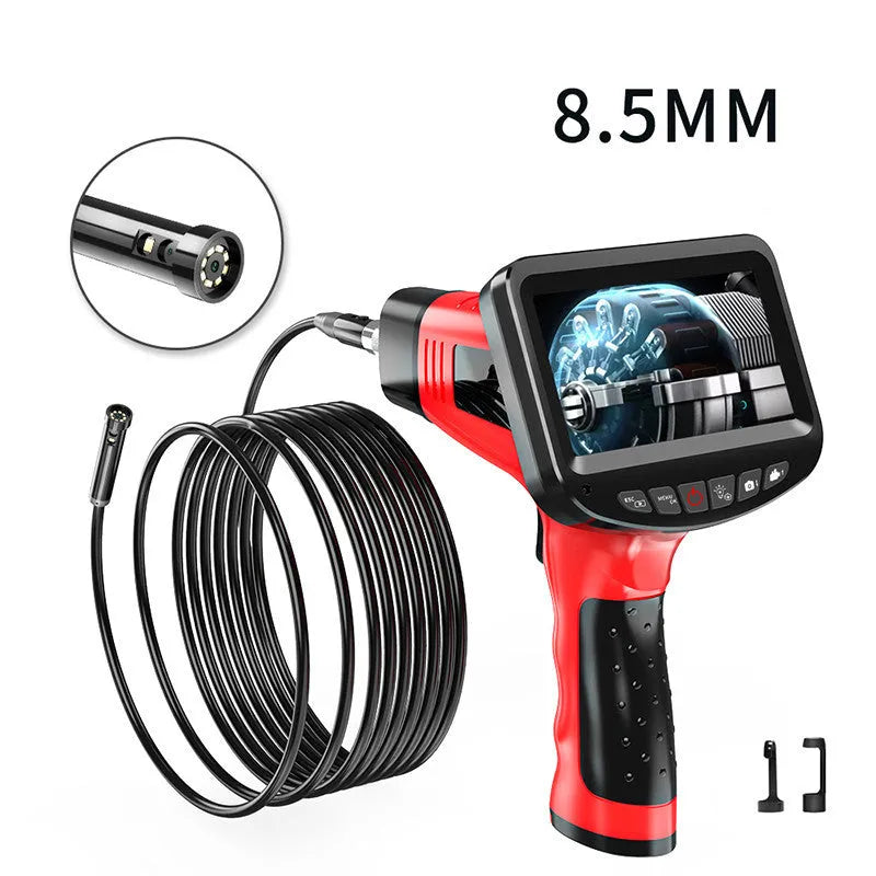 8.5mm dual-lens endoscope inspection camera with hard wire and snake pipeline cable options