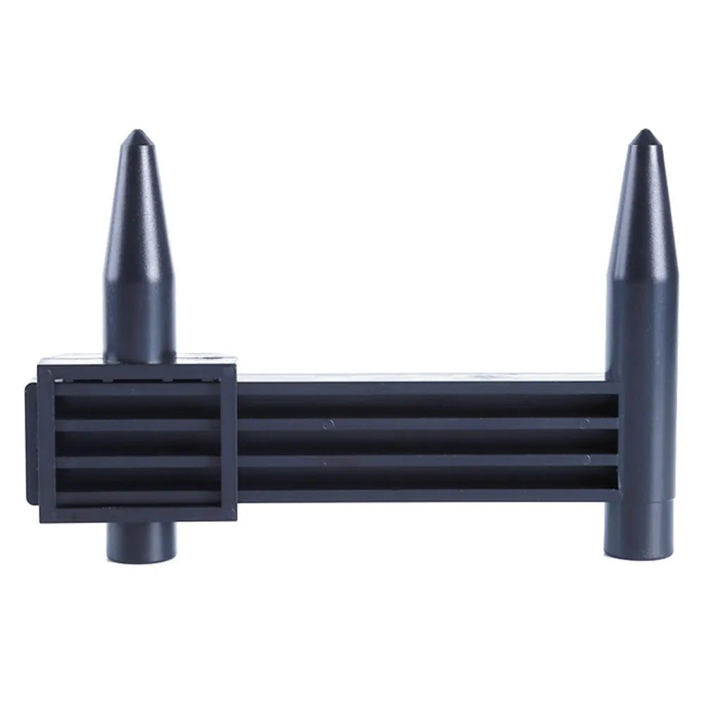 Digital electronic caliper tool for measuring hole distances with plastic body and digital display
