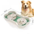 Large yellow slow feeder dog bowl with three-tier maze pattern for golden retrievers and big breeds