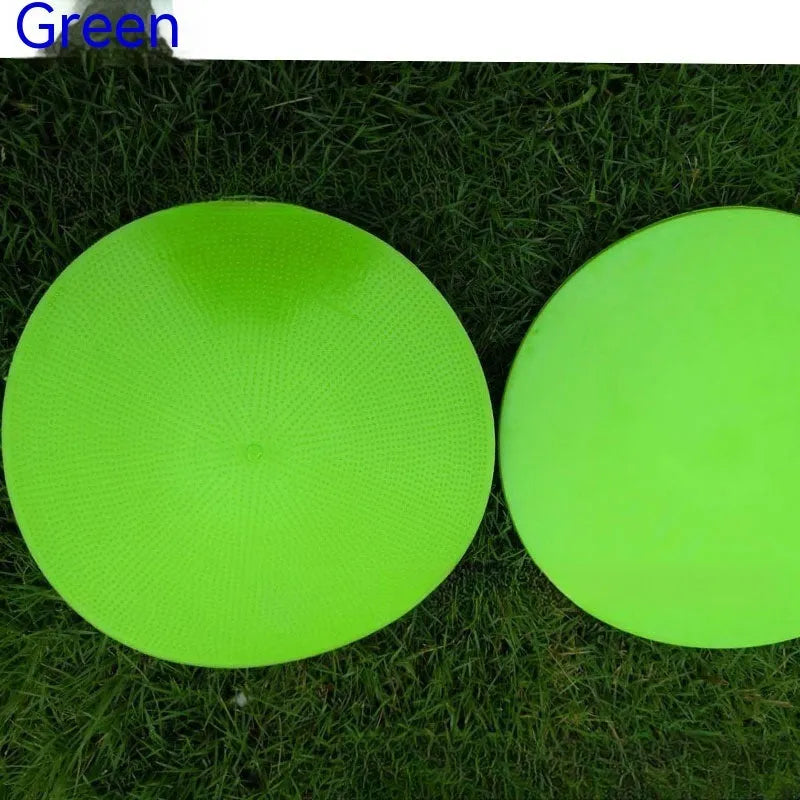 Soft yellow TPE football landmark pad, a flat 23cm disc for field sports target marking.