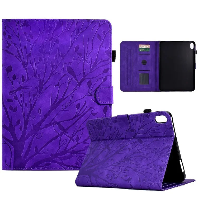 Imitation leather tablet case with folding bracket in black, green, khaki, purple colours