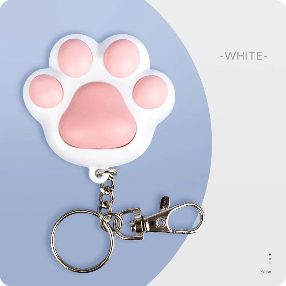 Pink and black USB rechargeable infrared cat teaser toy with key chain attachment