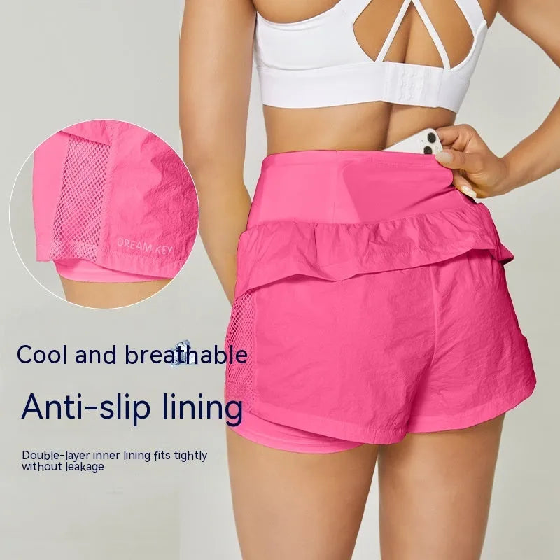 Women's cotton blend loose fit quick-dry sports shorts in multiple colours on size chart