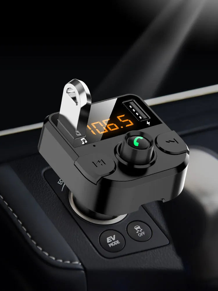Black BT36B car MP3 Bluetooth player with FM radio for cigarette lighter power connection