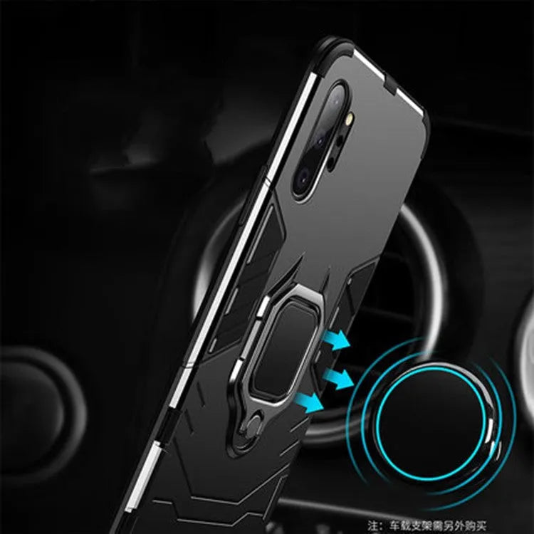 Iron Man magnetic Samsung phone case in black with integrated metal plate for car mounts
