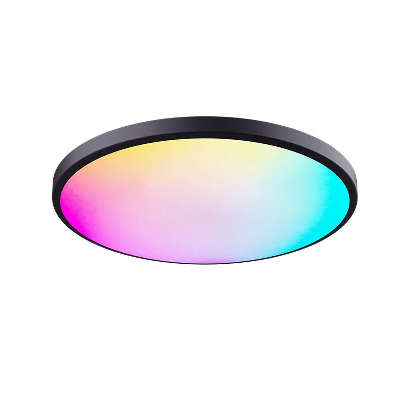 RGBCW intelligent Bluetooth ceiling lamp with full colour dimming and temperature control in black or white finish