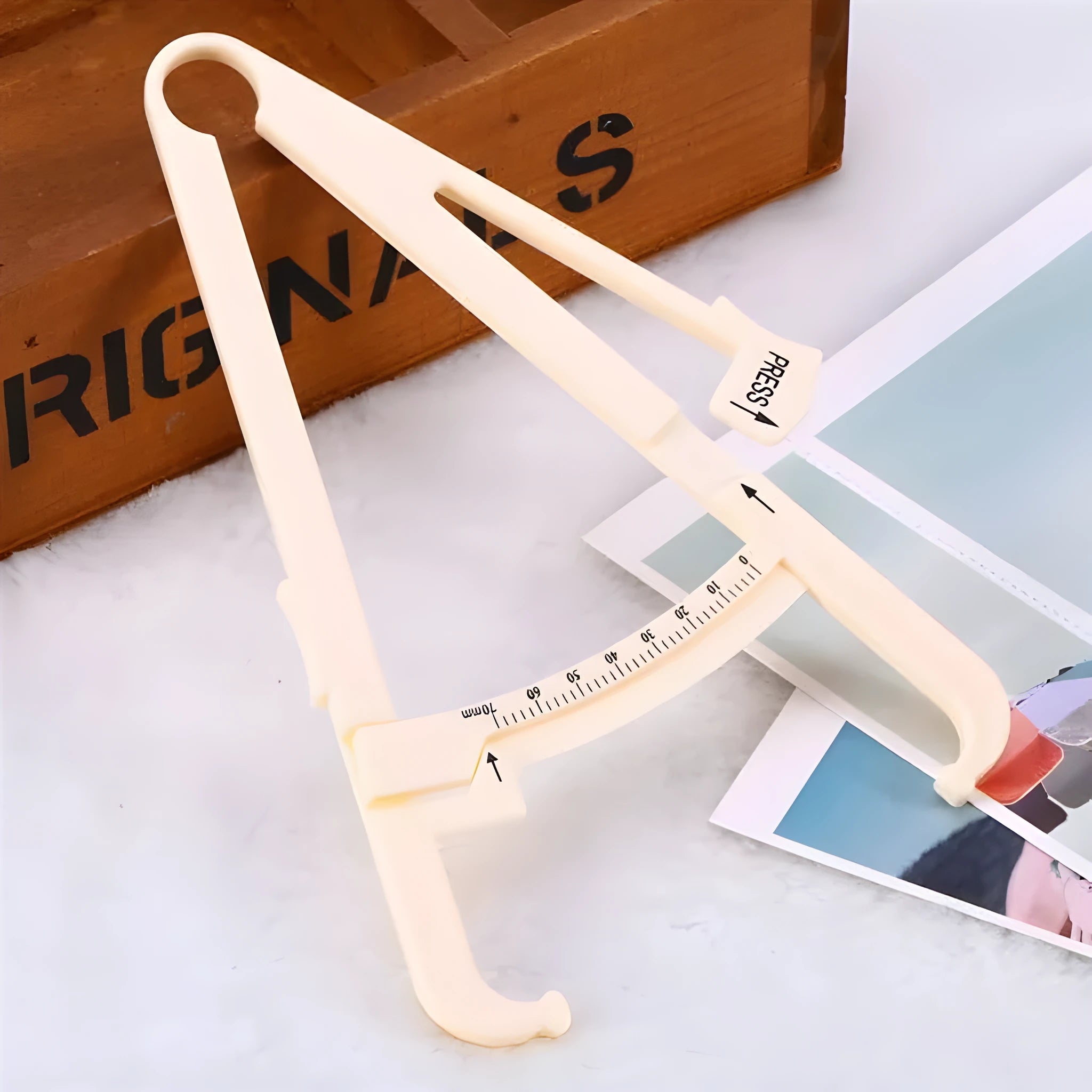Acrylic fat caliper skin fold thickness meter for body composition measurement