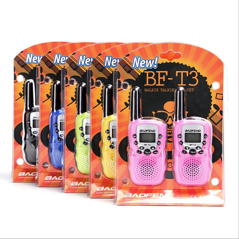 Children's walkie talkie handheld station in various colours with 22-channel capability