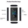 Black 5G portable Wi-Fi router with LCD display and TYPE-C port