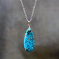 Emperor stone water drop pendant necklace with 18K gold plating in various colour options.