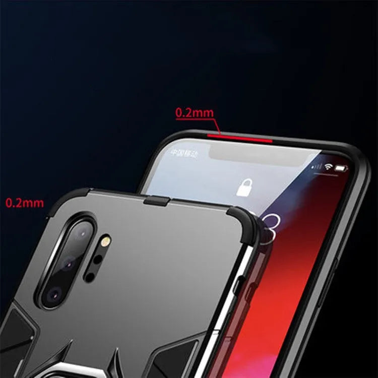 Iron Man magnetic Samsung phone case in black with integrated metal plate for car mounts