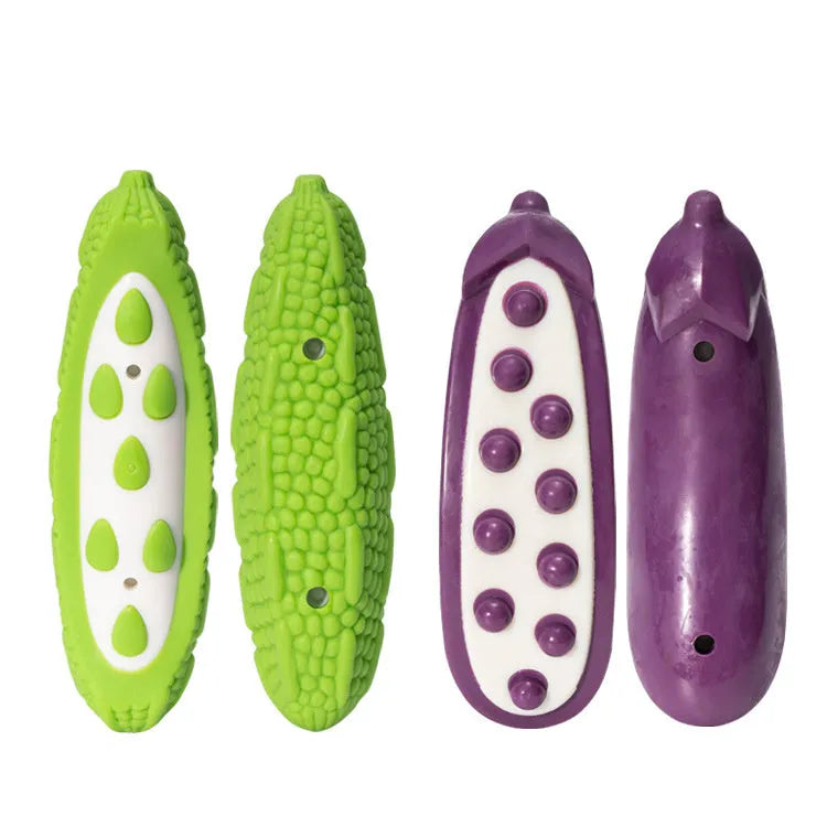 Green and purple meat-scented dog gnawing toy for large breeds with biting-resistant construction