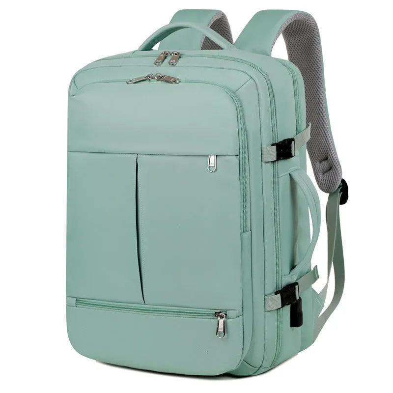 Waterproof oxford cloth backpack in multiple colours with laptop compartment and zippered pockets