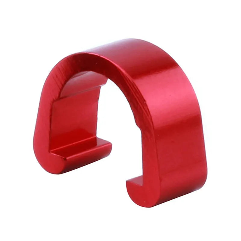 Small aluminium alloy C-shaped buckle in multiple colours for fishing tackle repair.