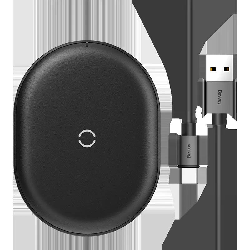 Baseus Rough Wireless Charger 15W pad in black or white with Type-C cable and textured surface