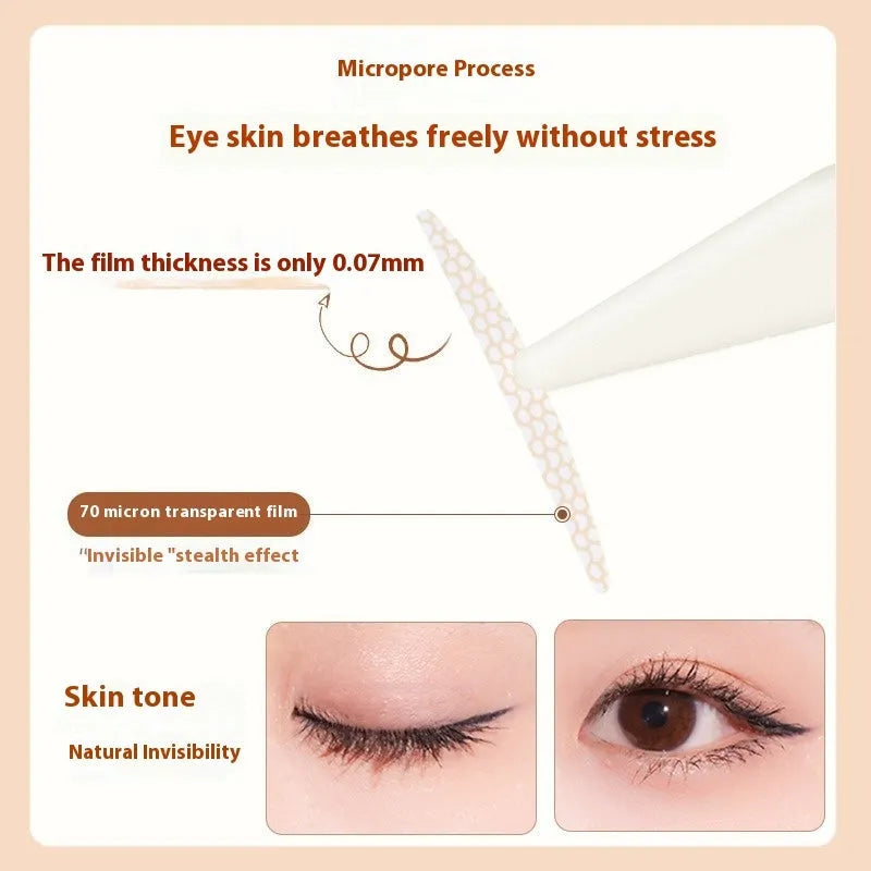 Roll of invisible lace double eyelid stickers in three colour options.