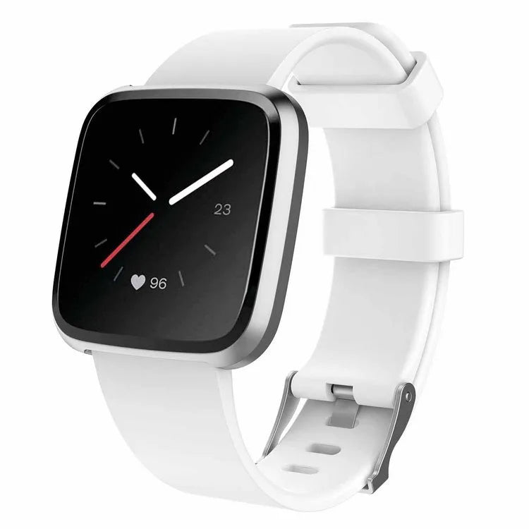 Fitbit Versa Lite replacement watch strap in multiple colours showing large and small size options.