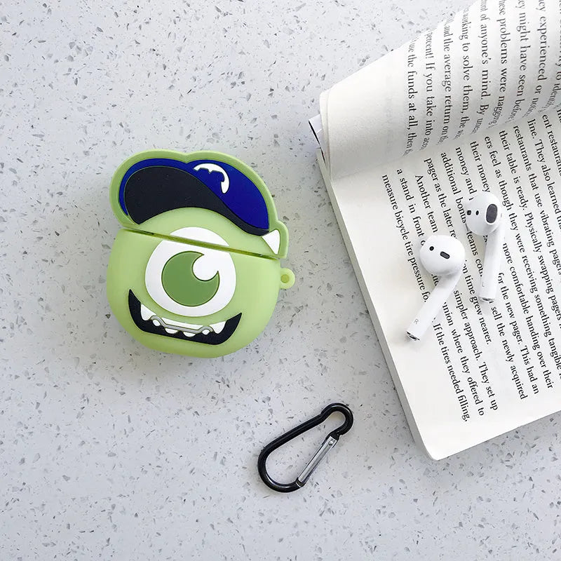 AirPods protective silicone case with cartoon animal design in multiple colour options