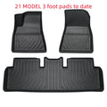 Tesla rubber car floor mat with TPE footrest section for Model 3, Y, S, and X vehicles