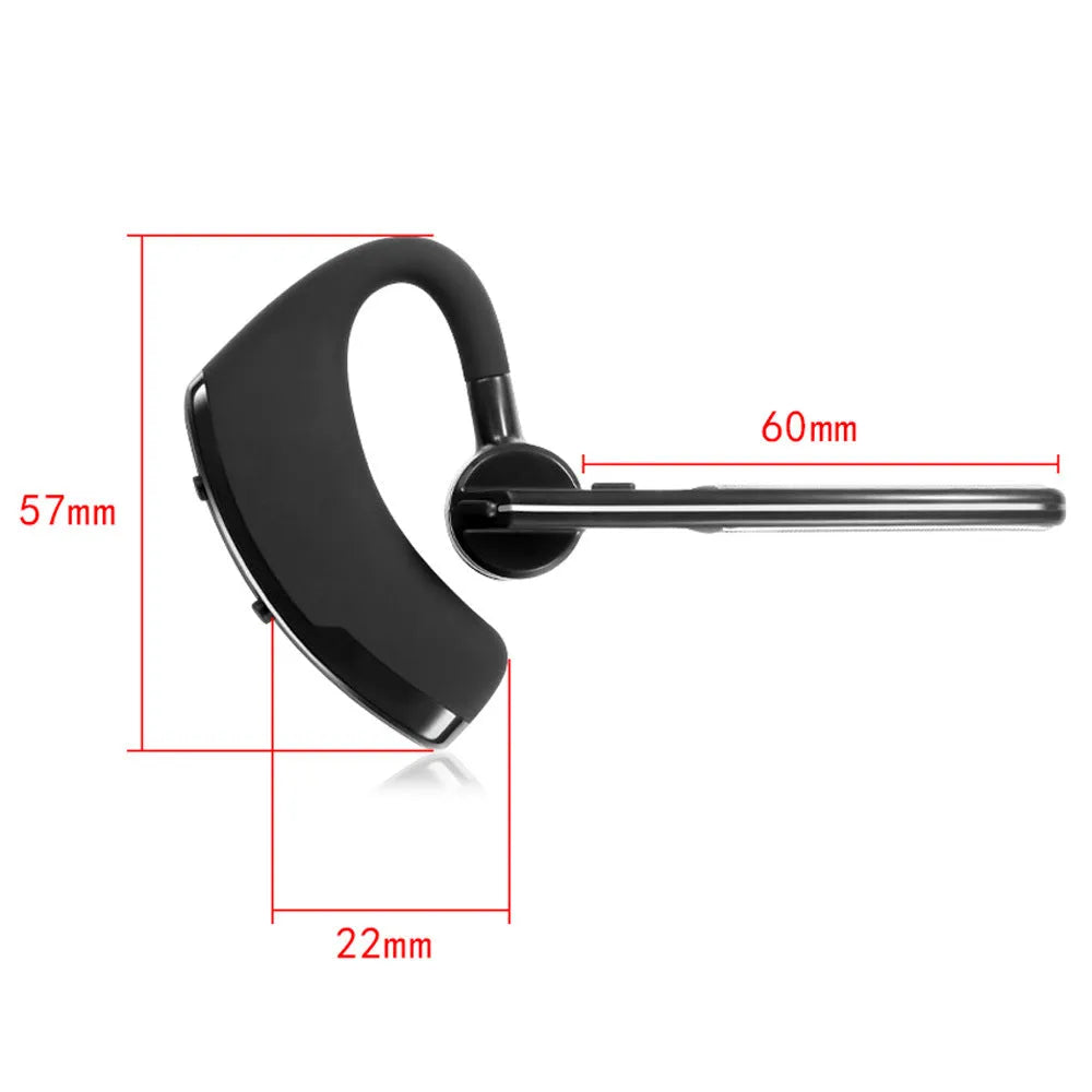 V9 Business Bluetooth wireless headset with earbud and charging cable