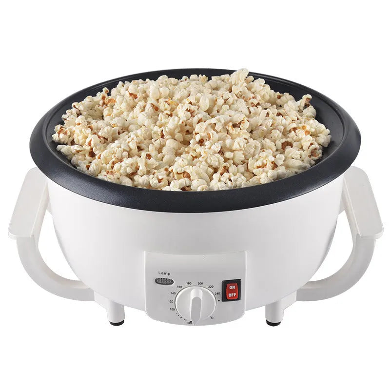 White oblate coffee roasting machine for home use with 750g capacity