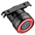 Black aluminium smart brake sensing USB charging taillight for bicycles and motorcycles