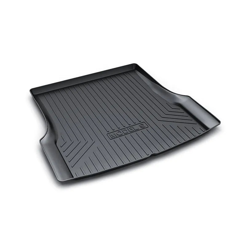 Tesla rubber car floor mat with TPE footrest section for Model 3, Y, S, and X vehicles