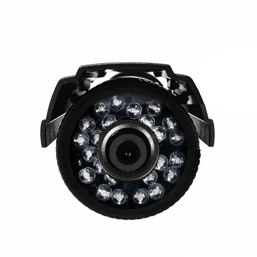 Black AHD HD waterproof outdoor security camera with infrared night vision LEDs